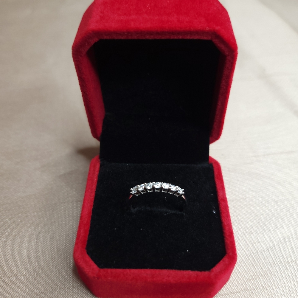 925 Sterling Silver Moissanite Diamomd Promise Ring